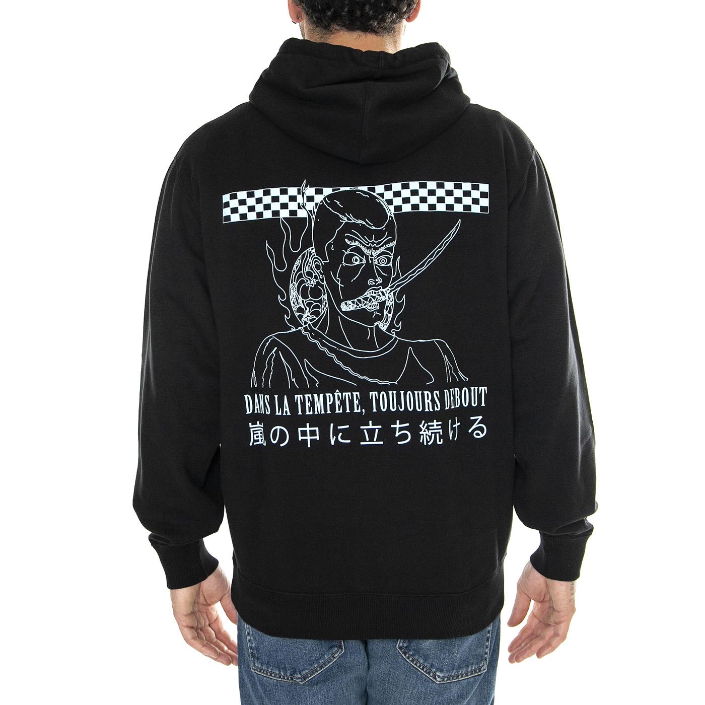 Dans La Tempete Hoodie Sweat Black - Felpa con Cappuccio Uomo Nera I033477.89.67.  EDWIN 