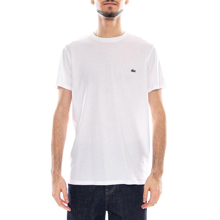 T-Shirt Bianca con Logo Uomo - Lacoste TH6709 001 LACOSTE 