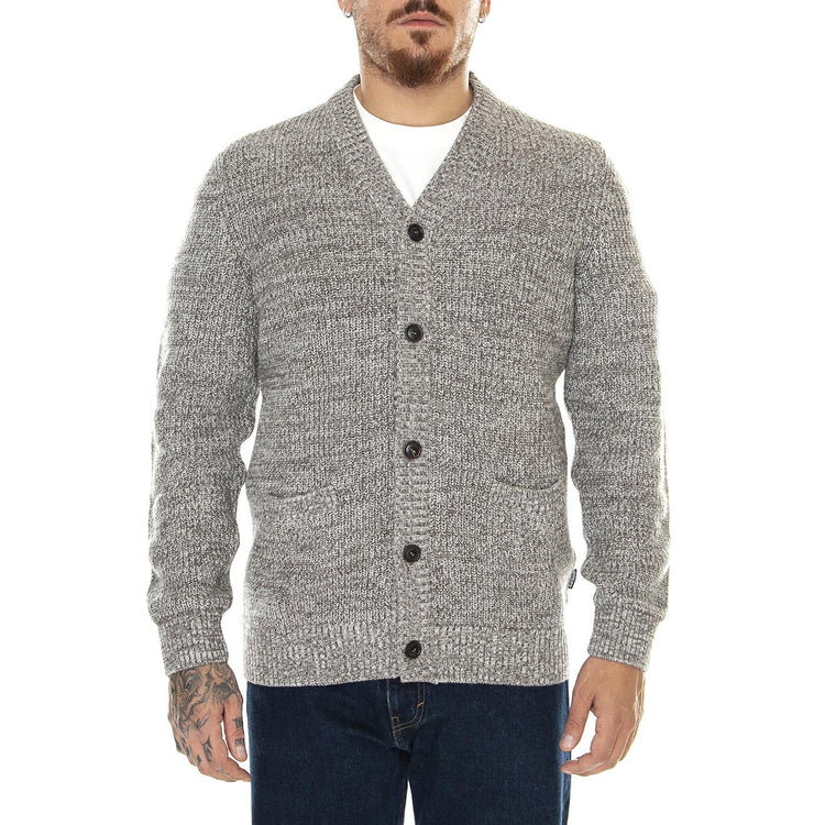 M' Sid Cardigan Stone Marl - Cardigan Uomo Grigio MKN1484-ST39-FW23  BARBOUR 