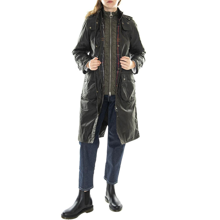 Long Cannich Wax Olive Classic - Giacca Invernale Donna Marrone 222MLWX1264-OL71  BARBOUR 
