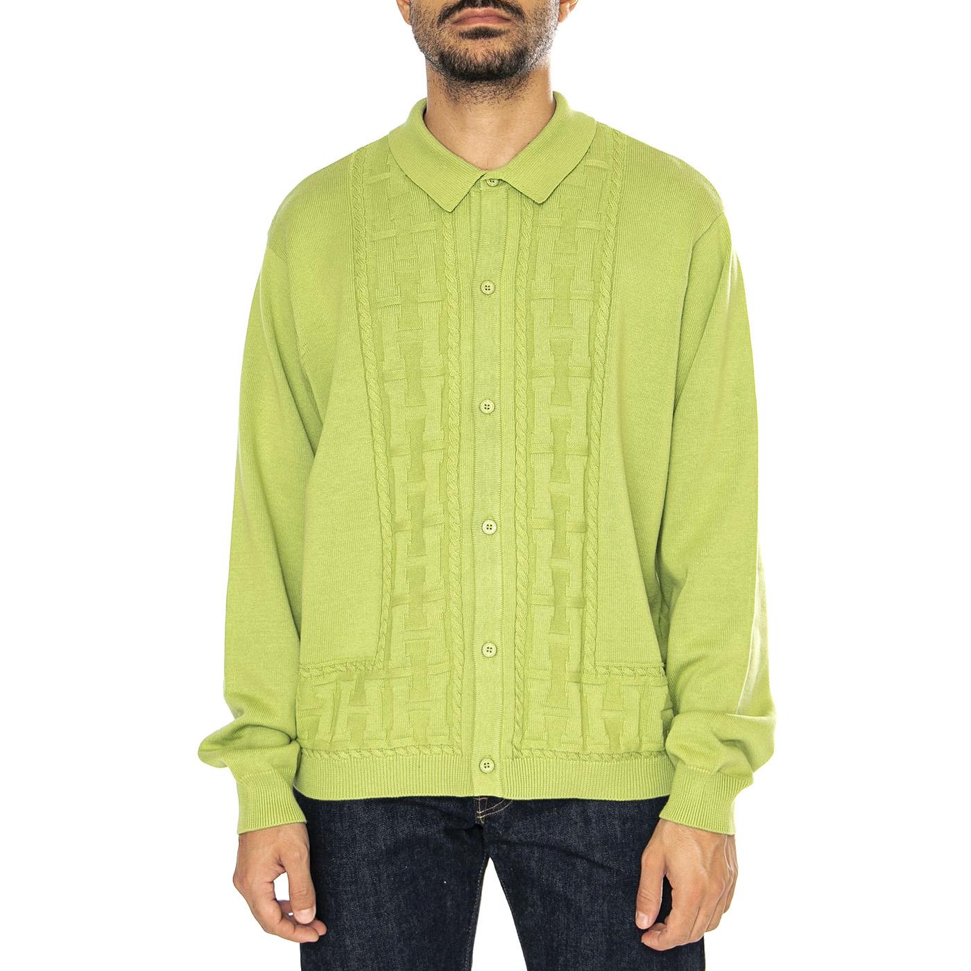 Towner L/S Knit Top PIstachio - Cardigan Uomo Verde KN00508-PSTCH  HUF 