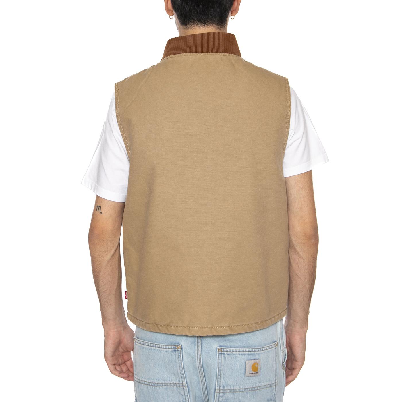 Sansome Vest Tiger's Eye Brown - Giacca Smanicata Uomo Marrone A8580-0001 . LEVIS 