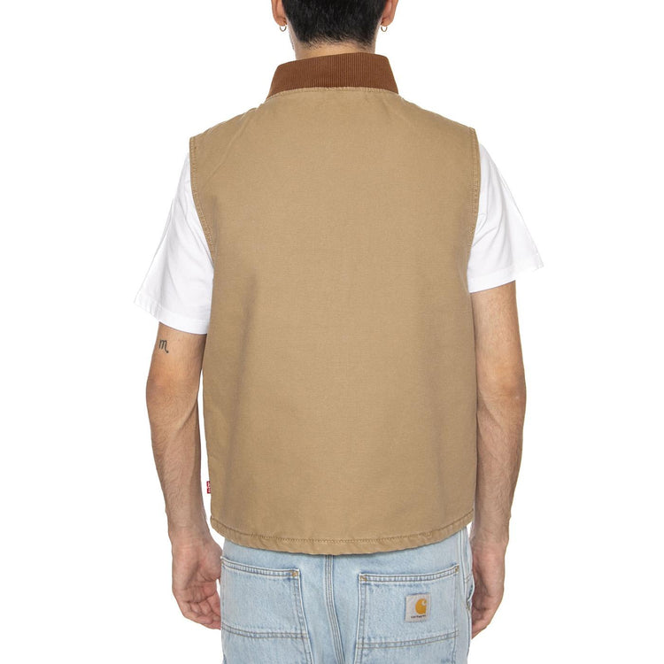 Sansome Vest Tiger's Eye Brown - Giacca Smanicata Uomo Marrone A8580-0001 . LEVIS 
