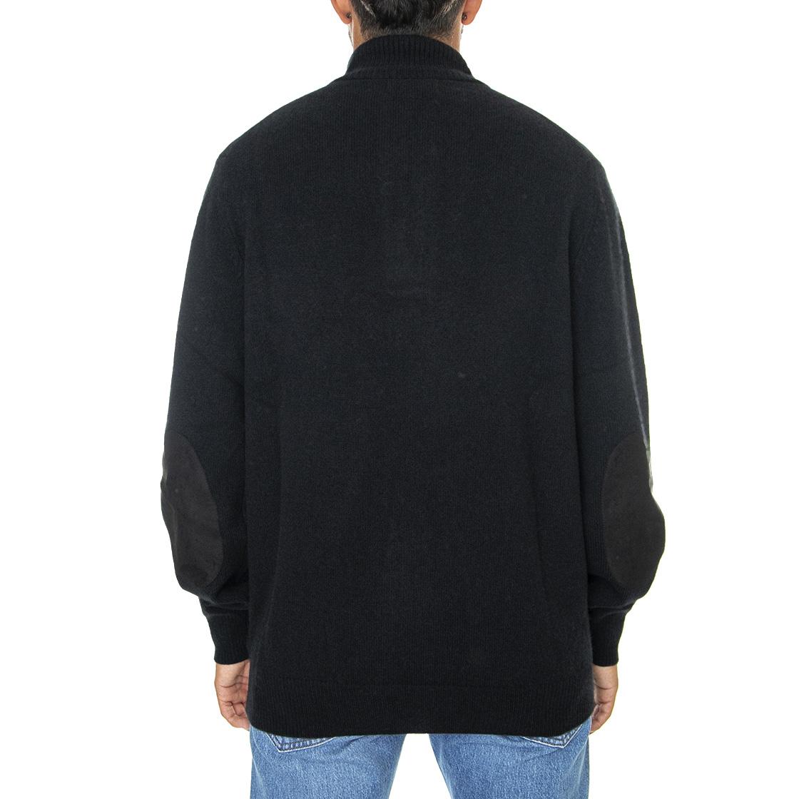 Essential Patch Half Zip Black - Maglione Collo Alto Uomo Nero 222MMKN0585-BK31  BARBOUR 