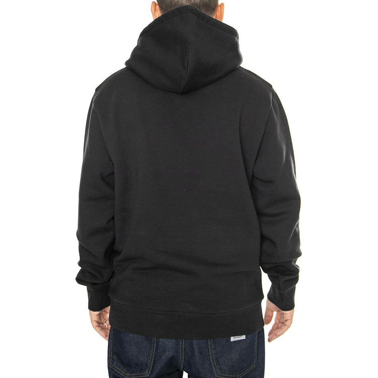 Hooded Script Embroidery Sweat Black / White - Felpa con Cappuccio Uomo Nera I033658.0D2XX  CARHARTT WIP 