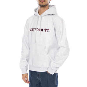 Hooded Carhartt Sweat Ash Heather / Rondo - Feklpa con Cappuccio Uomo Grigia I030547.38HXX . CARHARTT WIP 