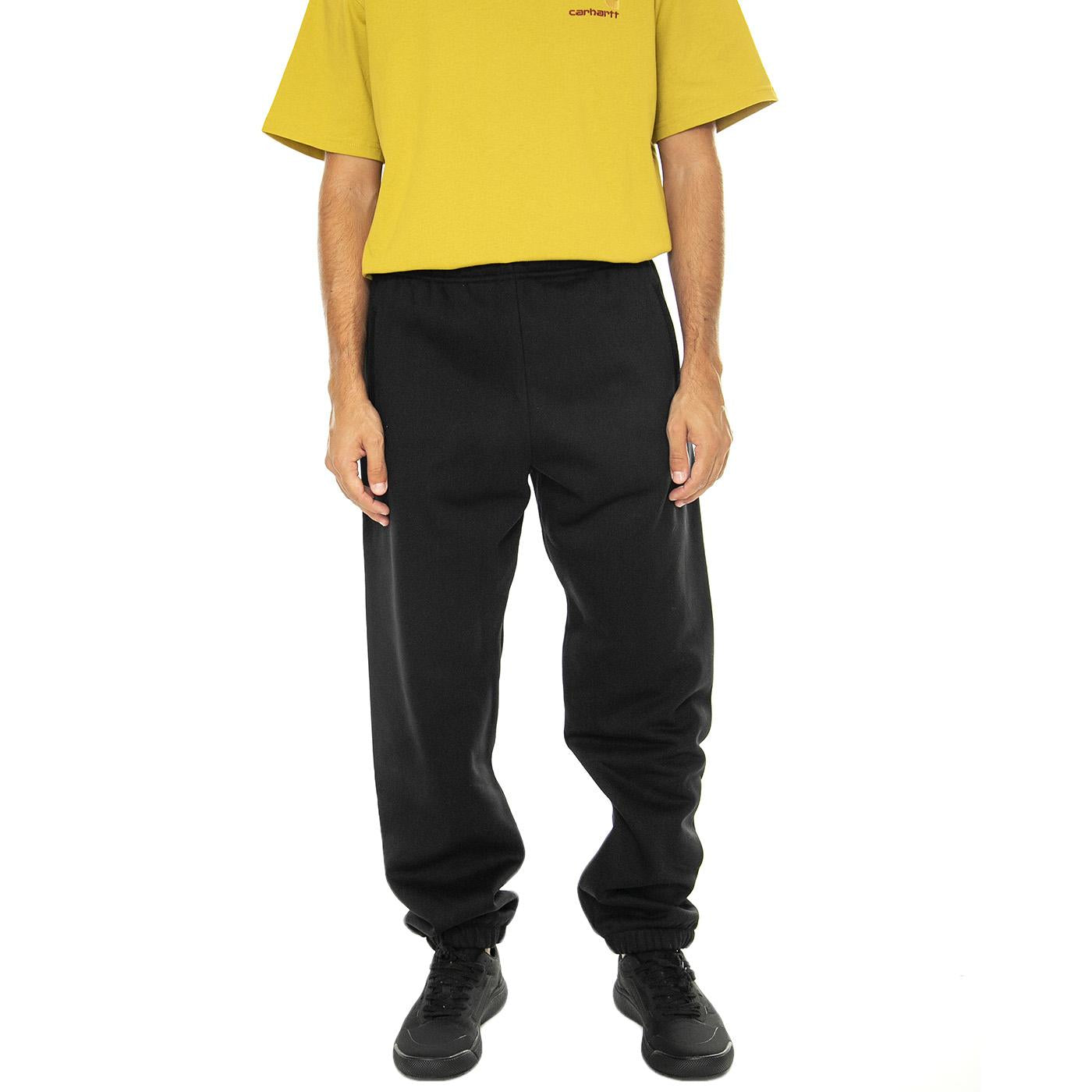 Chase Sweat Pant Black / Gold - Pantaloni Jogging Uomo Neri I033667.00FXX  CARHARTT WIP 