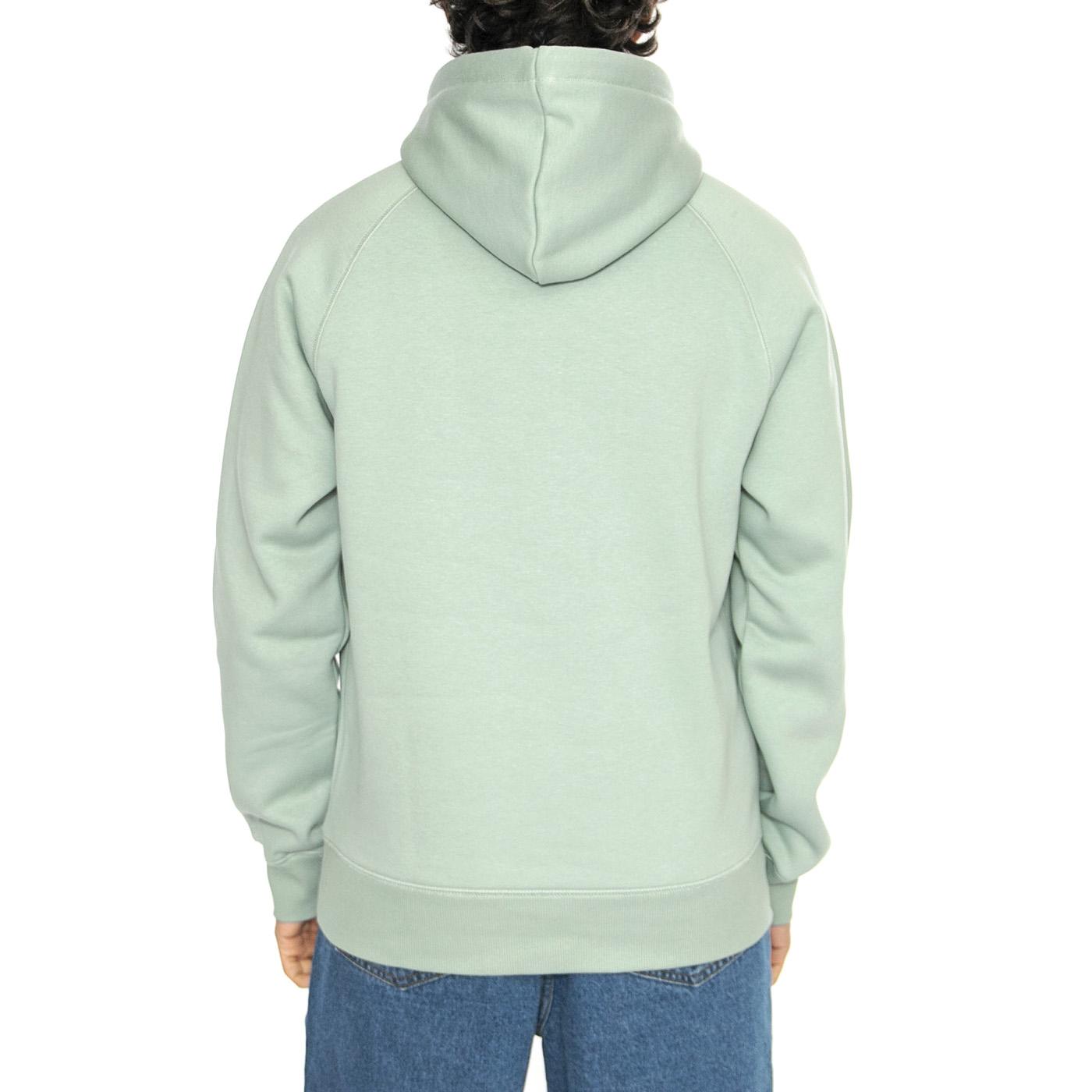 Hooded Chase Sweat Frosted Green / Gold - Felpa con Cappuccio Uomo Verde I033661.2O2XX  CARHARTT WIP 