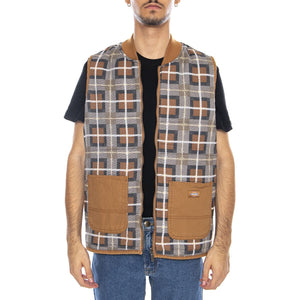THRASHER X DICKIES Vest Brown Duck - Gilet Smanicato Uomo Marrone DK0A88IT0BD1 . DICKIES 
