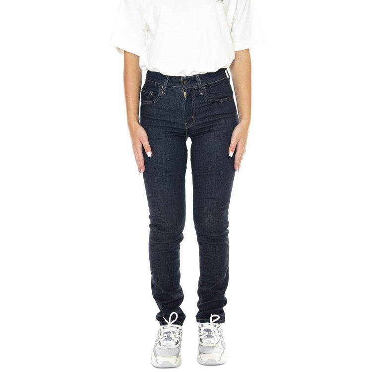 724 High Rise Straight Blue Wave Rinse Dark Indigo Worn In - Pantaloni Denim Jeans Donna Blu 18883-0227  LEVIS 