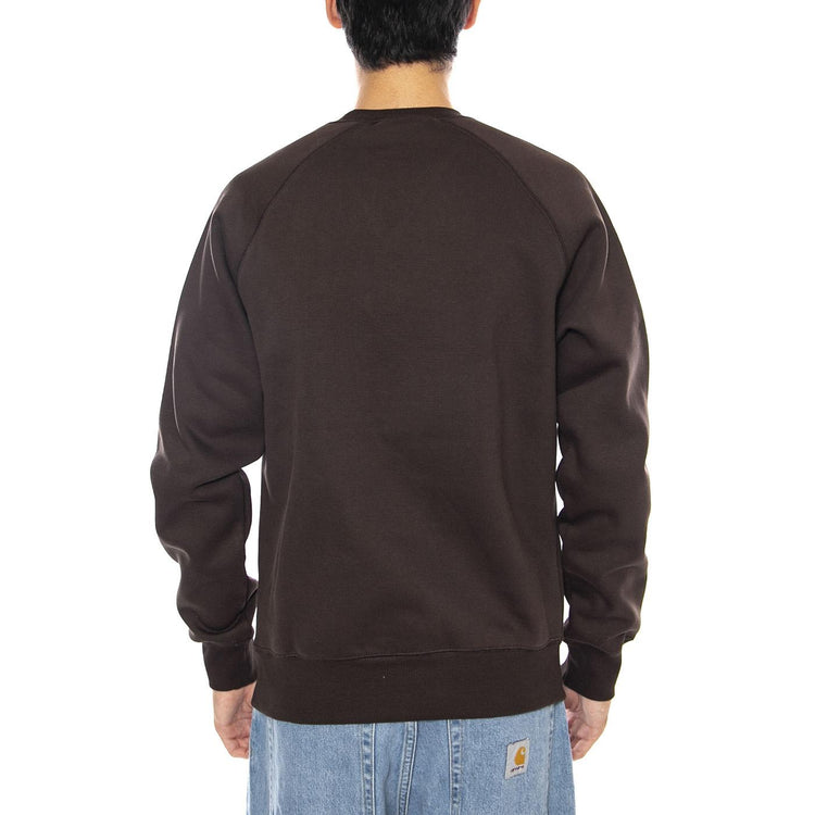 Chase Sweat Tobacco / Gold - Felpa Girocollo Uomo Marrone I033660.00WXX . CARHARTT WIP 