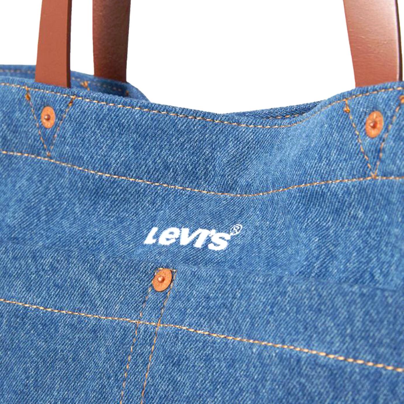 Women's Heritage Tote All Indigo Mid Wash Med Indigo - Borsa Denim Jeans Blu D7959-0002 . LEVIS 