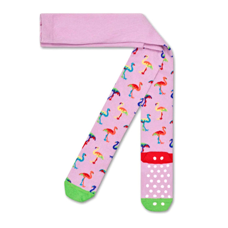 Kids Flamingo Tights - Calze Bambini Rosa / Multicolore 287436_1  HAPPY SOCKS 