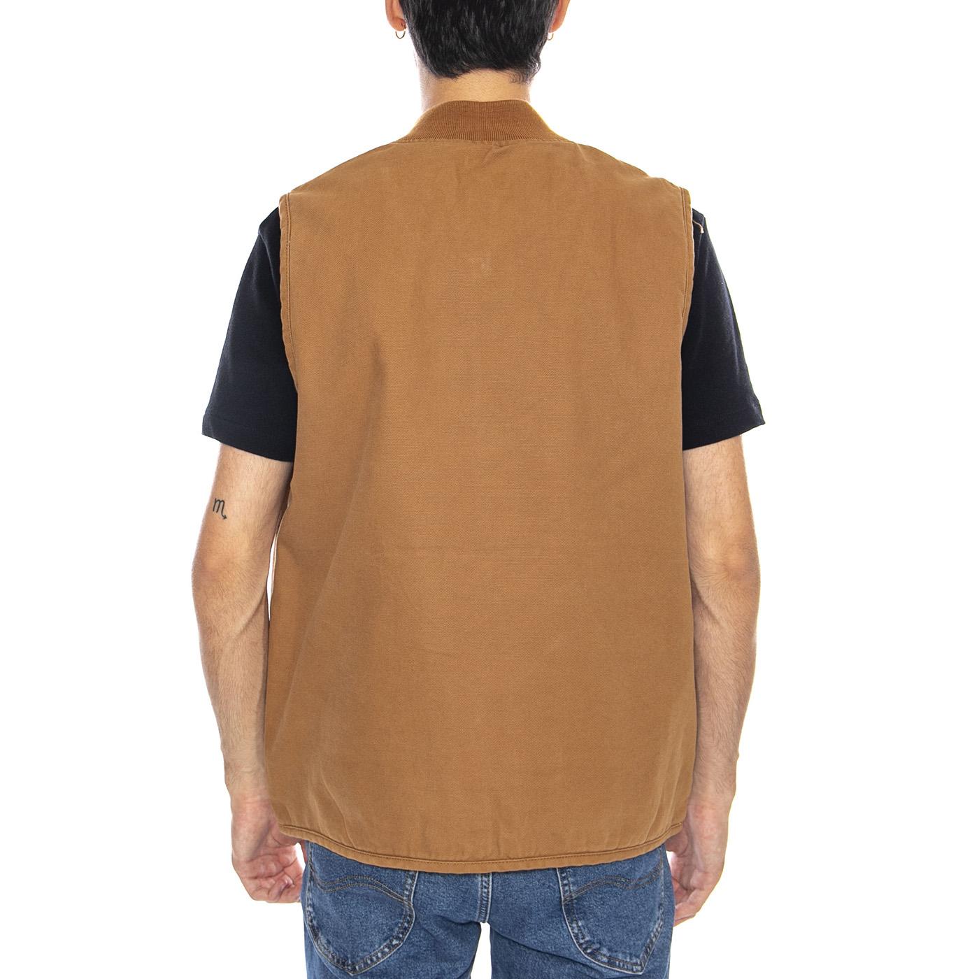 THRASHER X DICKIES Vest Brown Duck - Gilet Smanicato Uomo Marrone DK0A88IT0BD1 . DICKIES 