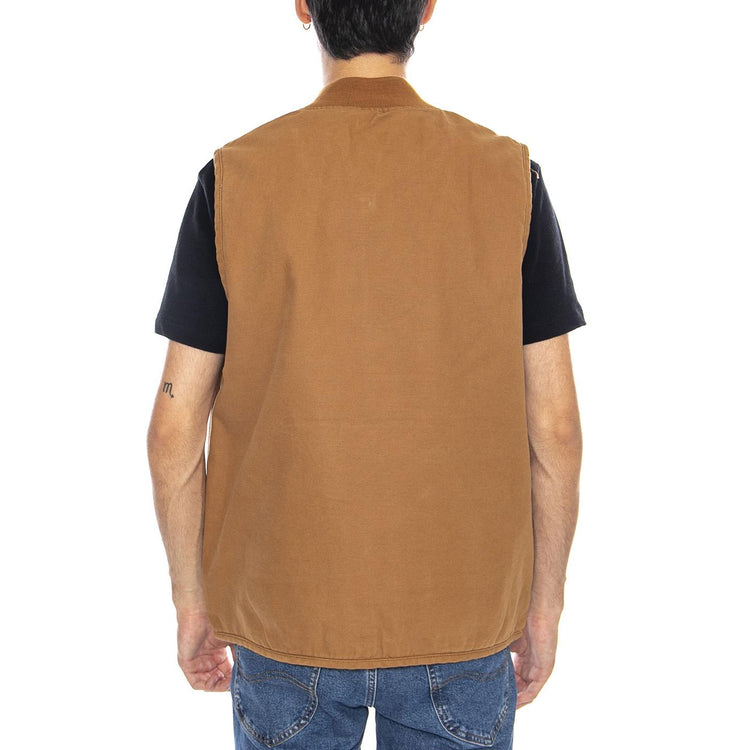 THRASHER X DICKIES Vest Brown Duck - Gilet Smanicato Uomo Marrone DK0A88IT0BD1 . DICKIES 