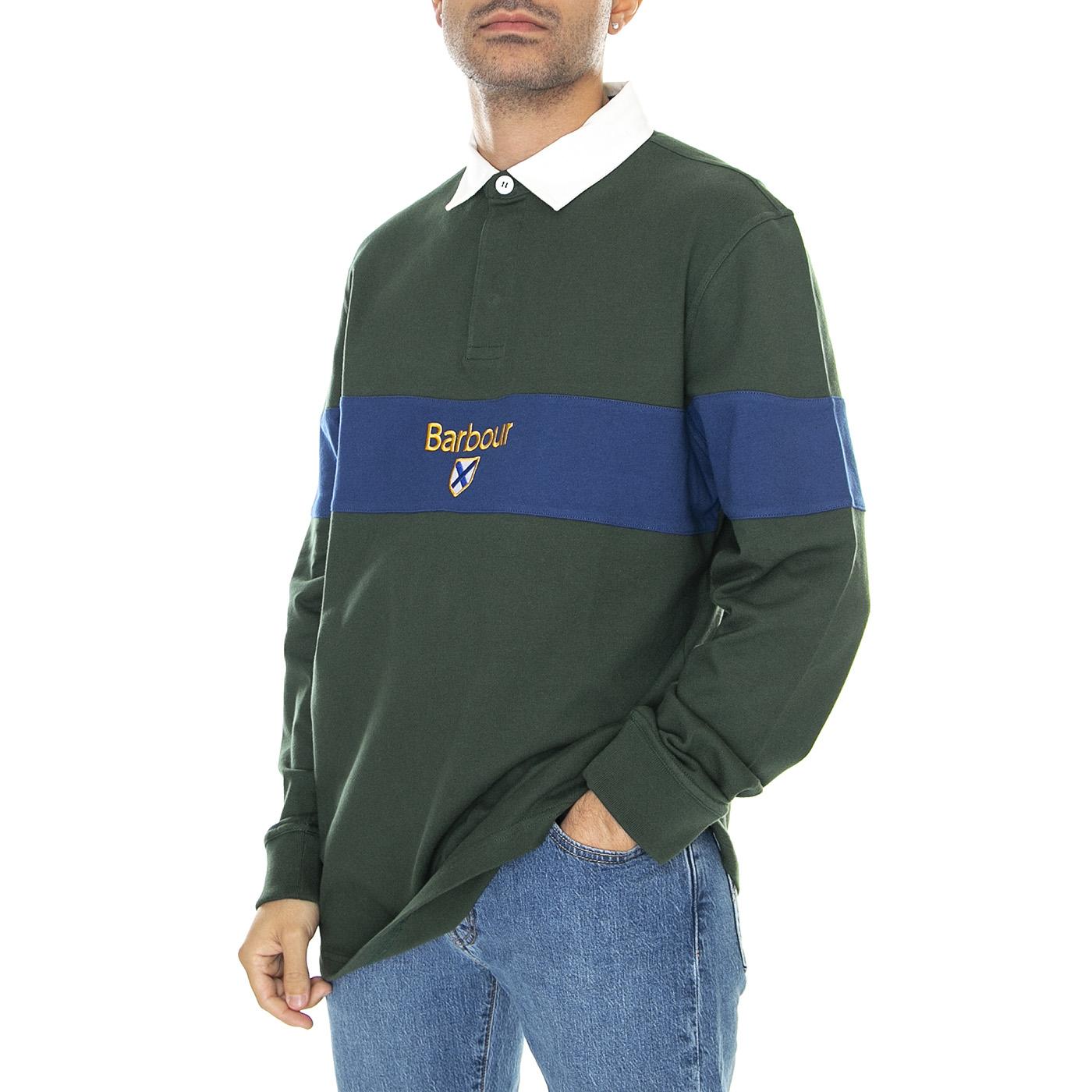 Churchill Rugby Sycamore - Polo Maniche Lunghe Uomo Multicolore 222MMML1222-GN92  BARBOUR 