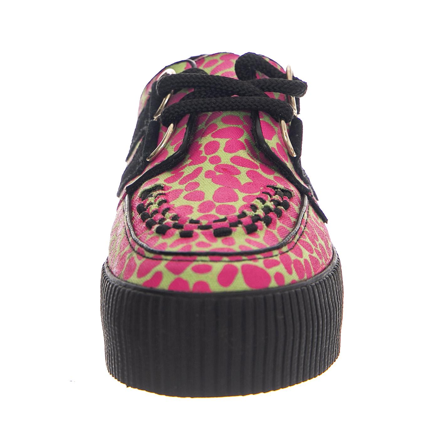 Hoxton Creeper Lime / Pink Leo Print - Scarpe Donna Multicolore VS-010X-LLEO  UNDERGROUND 