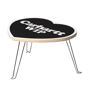 Heart Folding Table Black / White - Tavolino con Logo e Gambe Pieghevoli Nero I035830.0D2XX . CARHARTT WIP 