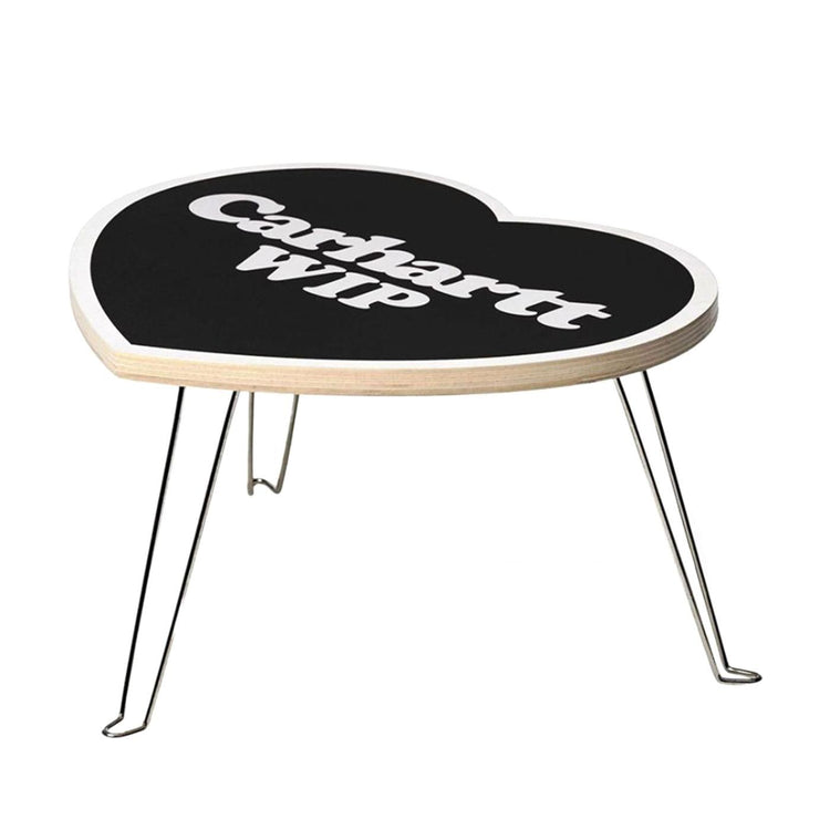 Heart Folding Table Black / White - Tavolino con Logo e Gambe Pieghevoli Nero I035830.0D2XX . CARHARTT WIP 