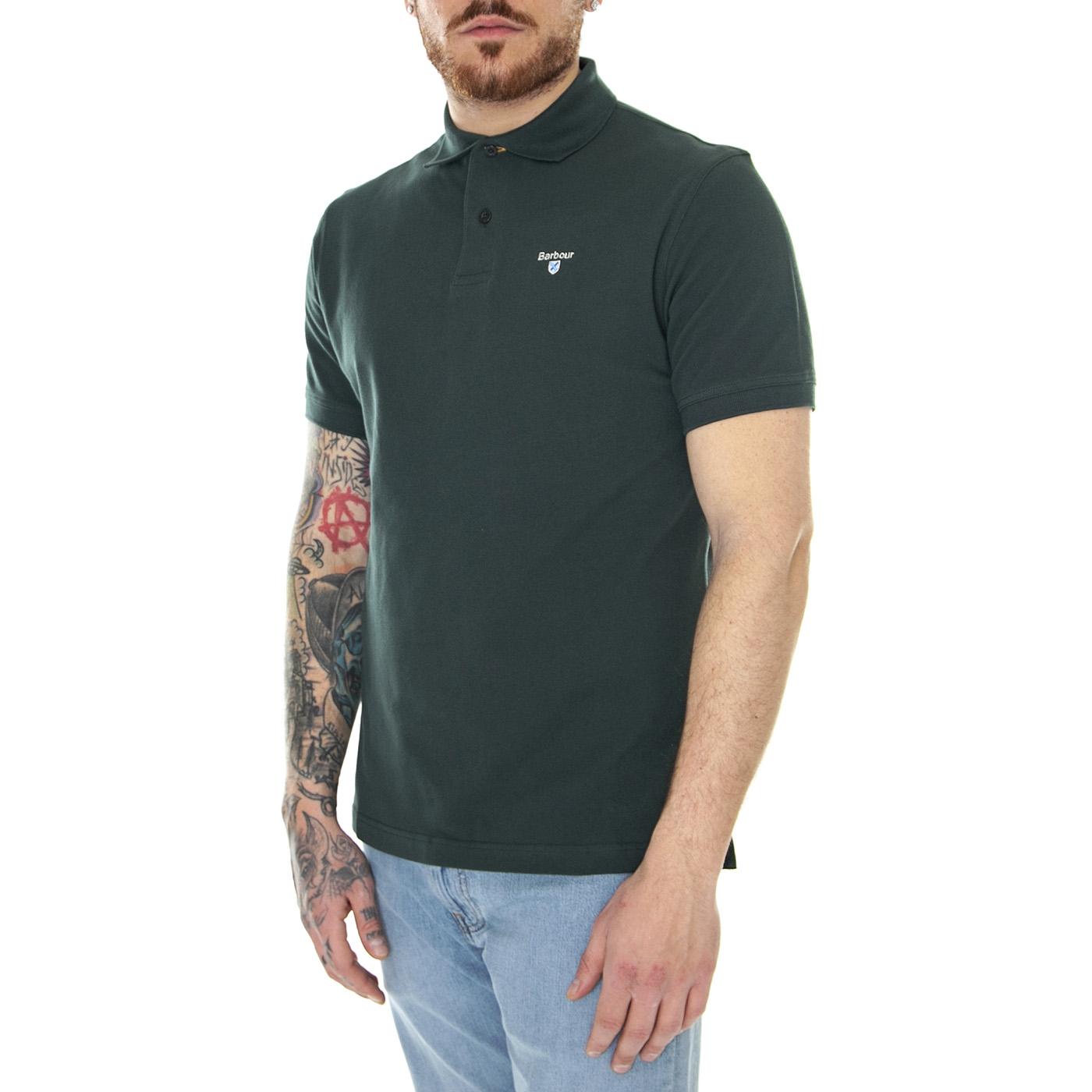 Tartan Pique Polo Green Gables - Polo Uomo Verde MML0012-GN89-SS23  BARBOUR 