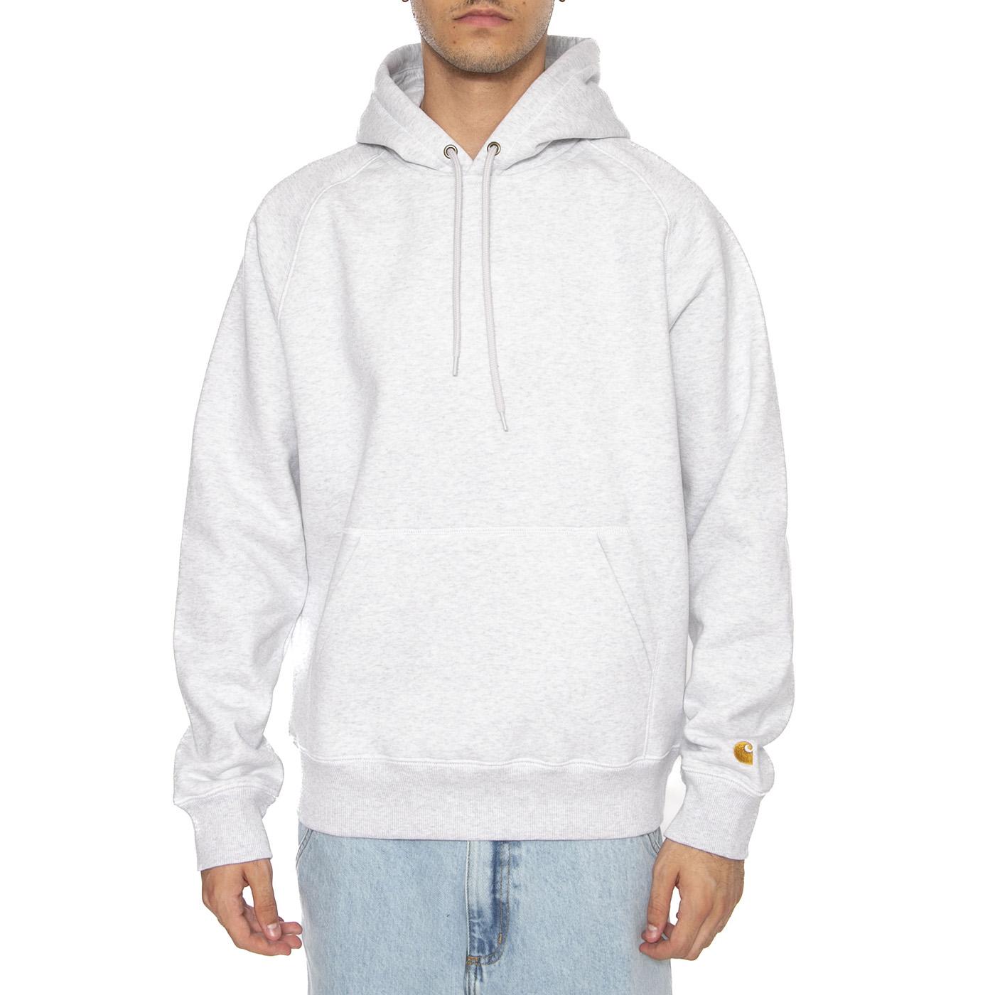 Hooded Chase Sweat Ash Heather / Grey - Felpa Uomo Grigia I033661-00J  CARHARTT WIP 