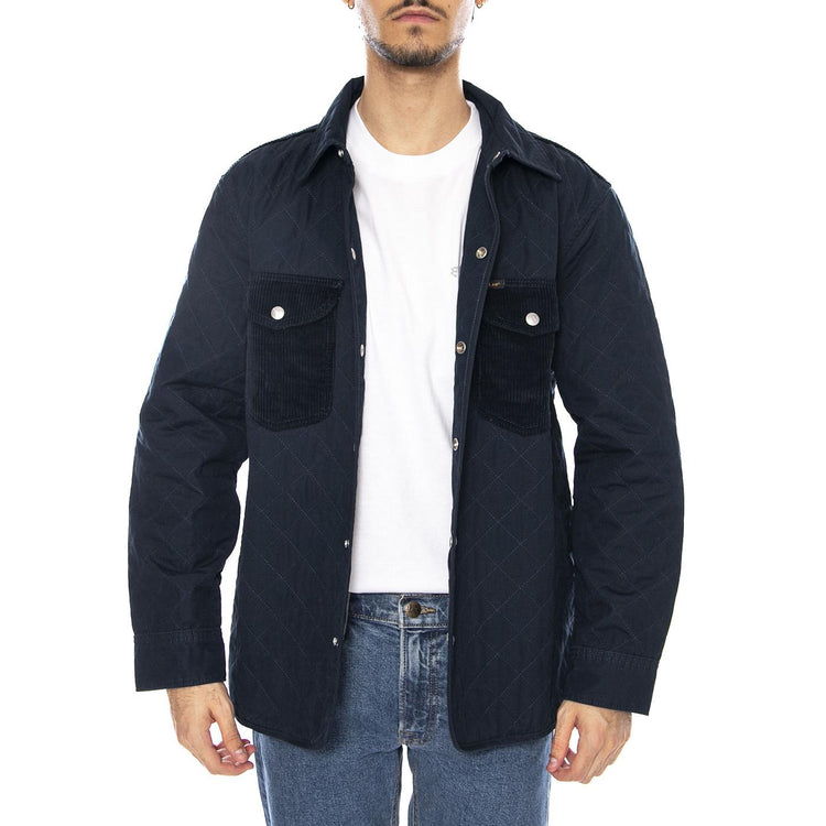 Mixed Media Overshirt Rivet Navy - Giacca Sovracamicia UomoBlu 112371324 . LEE 