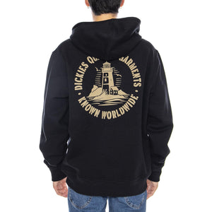 Parrotsville Hoodie Black - Felpa con Cappuccio Uomo Nera DK0A87NRBLK1 . DICKIES 