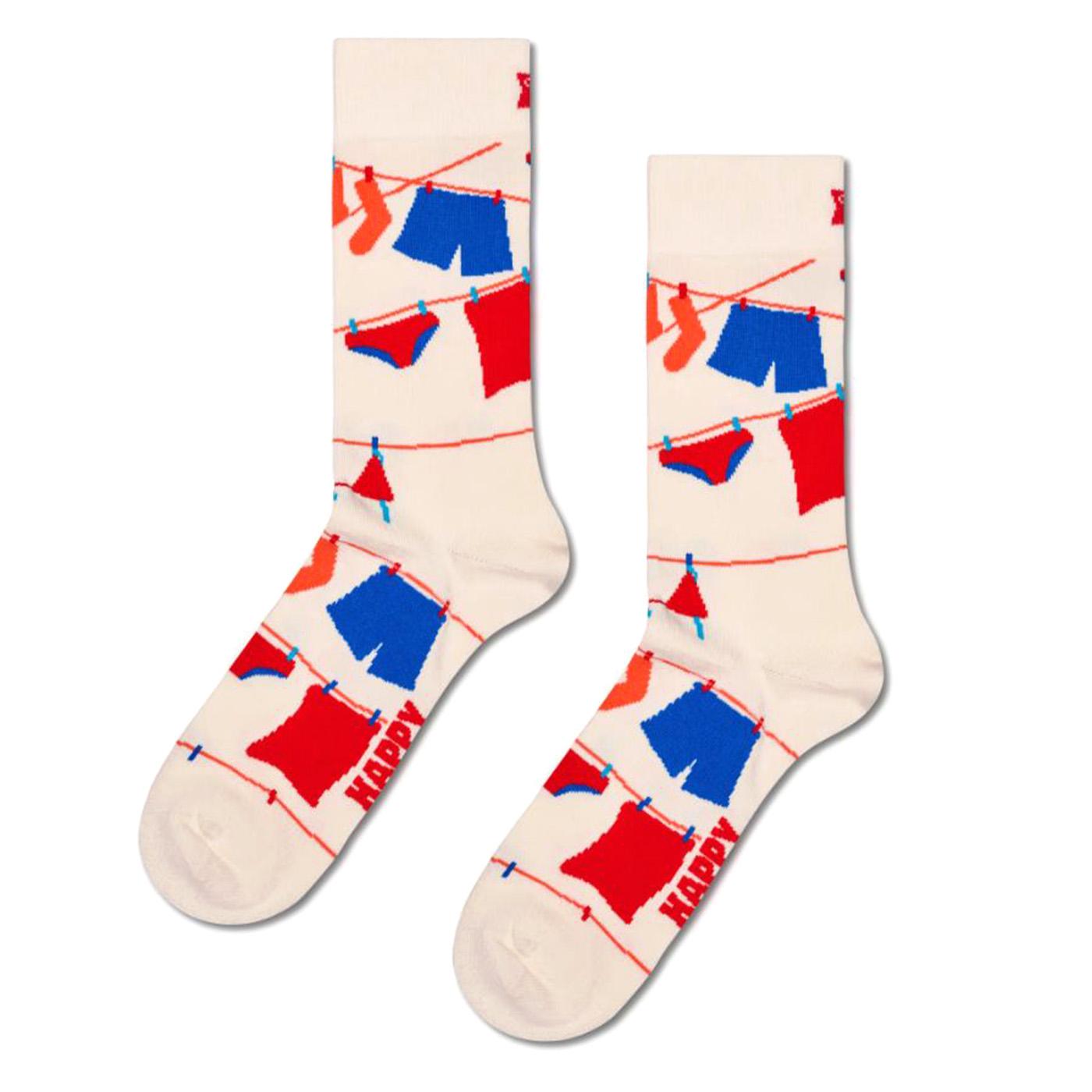 Clothesline Sock Multicolore - Calzini Multicolore P004488 WHT HAPPY SOCKS 