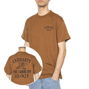 S/S Cabinetry T-Shirt Hamilton Brown / Black - Maglietta Girocollo Uomo Marrone I034779.08WXX  CARHARTT WIP 