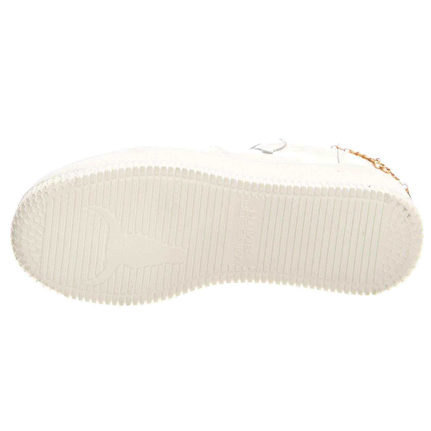 Remember White Brave / Rose Gold Chain - Scarpe Donna Bianche WSPREMEMBER-WHTRGDL  WINDSOR SMITH 