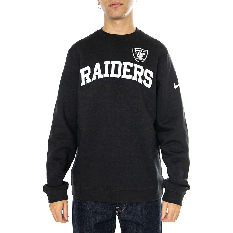 Raiders 2024 Nike Men's Club Crewneck - Felpa Girocollo Uomo Nera NKPV-00A-8D-Y02  NIKE 