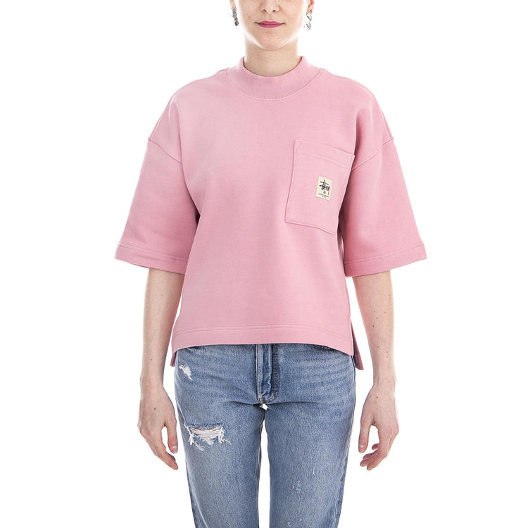 JUNO BOXY MOCK NECK PINK 218048-PINK  STUSSY 