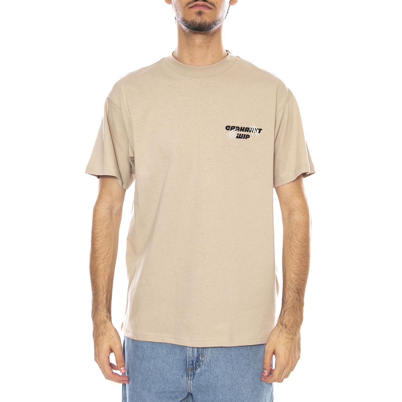 S/S Wiptopia T-Shirt Wall - Maglietta Girocollo Uomo Beige I035492.G1XX . CARHARTT WIP 