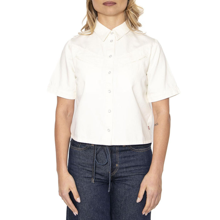 Rinoa Camp Shirt Seeded State - Camicia Maniche Corte Donna Bianca 001SL-0002 . LEVIS 