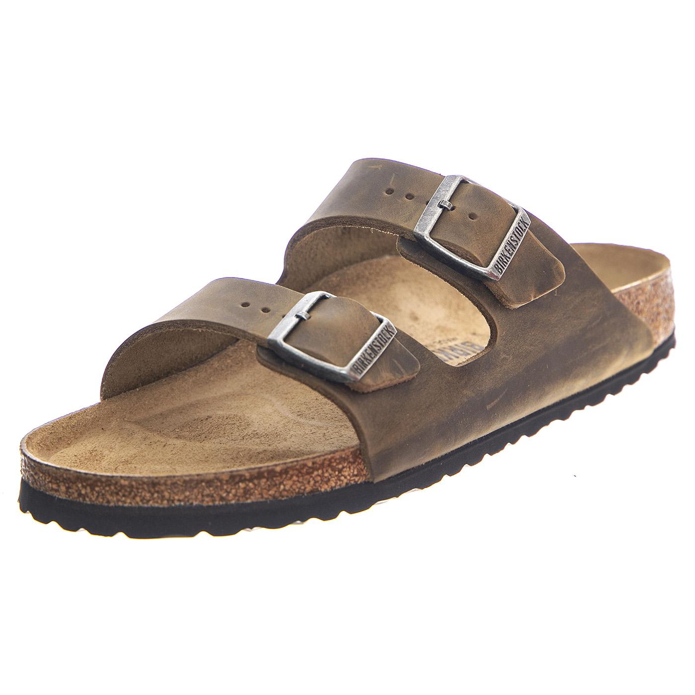 Arizona Bs Faded Khaki Oiled Leather - Sandali Uomo Verdi 1027039  BIRKENSTOCK 
