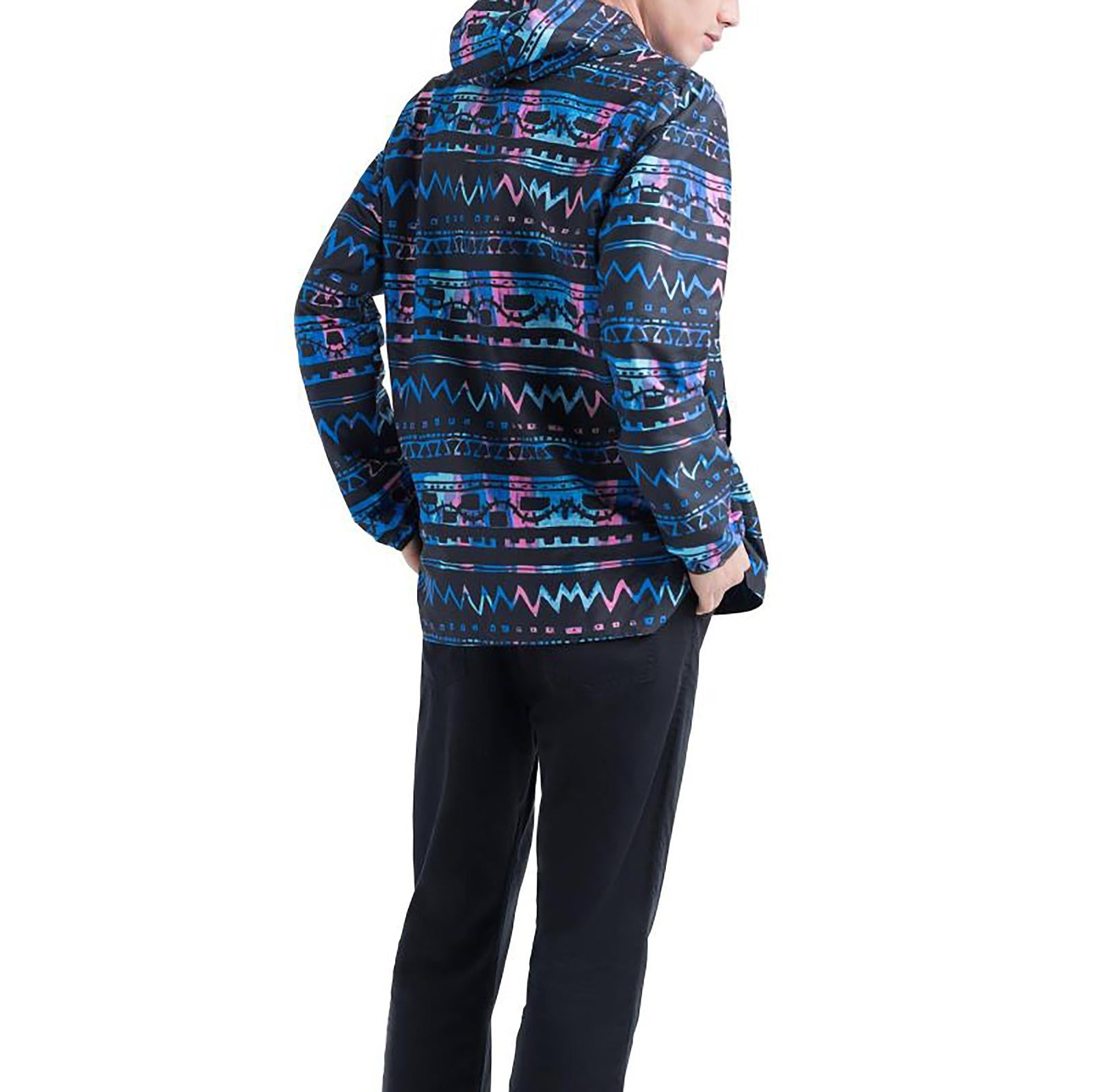 Voyage Anorak Zig Zag Jacket - Black / Blue - Giacca Leggera Uomo Nera / Blu 15003-00090  HERSCHEL 