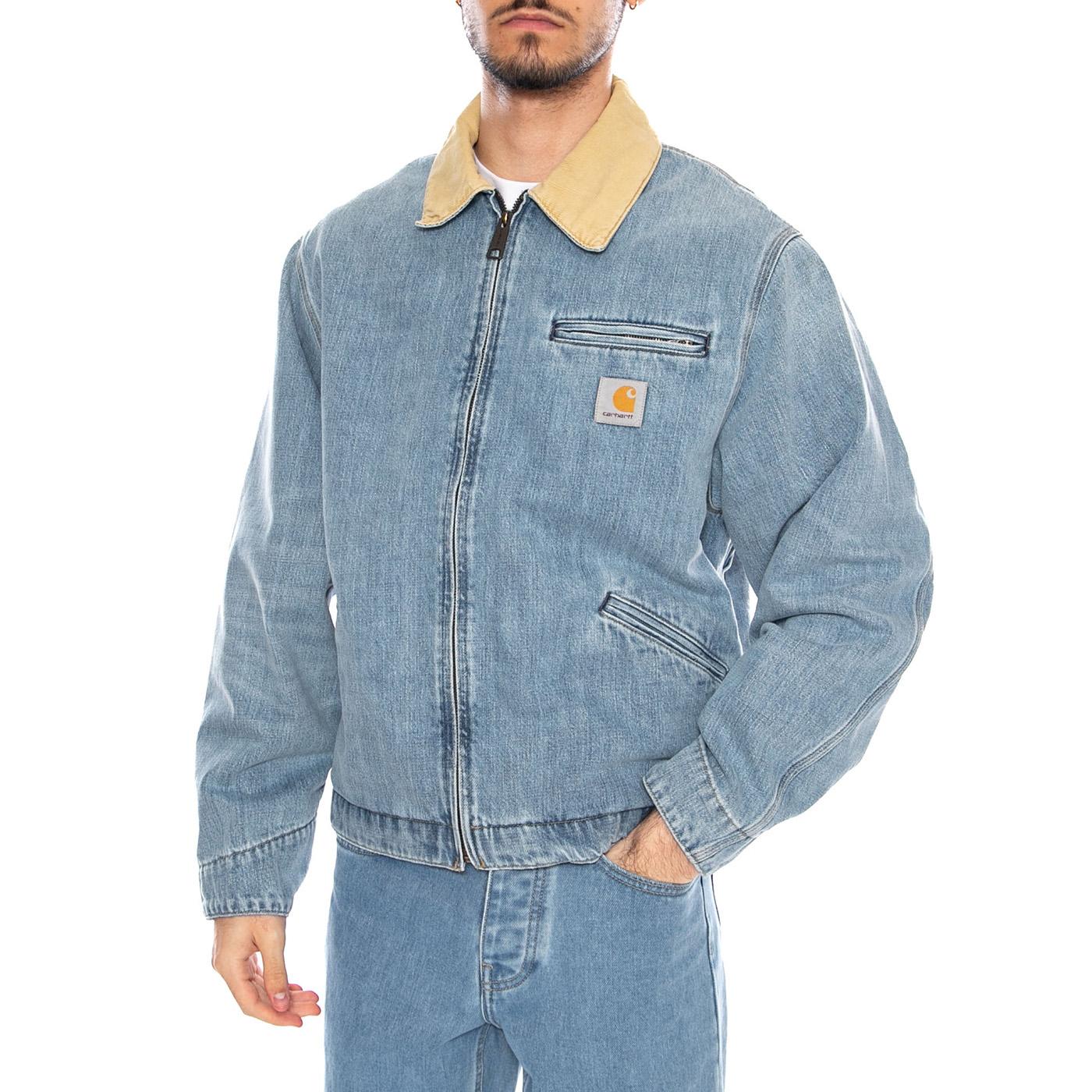 OG Detroit Jacket Blue/Dusty H Brown - Giacca Denim Jeans Uomo Blu I036593 2XNUR CARHARTT WIP 
