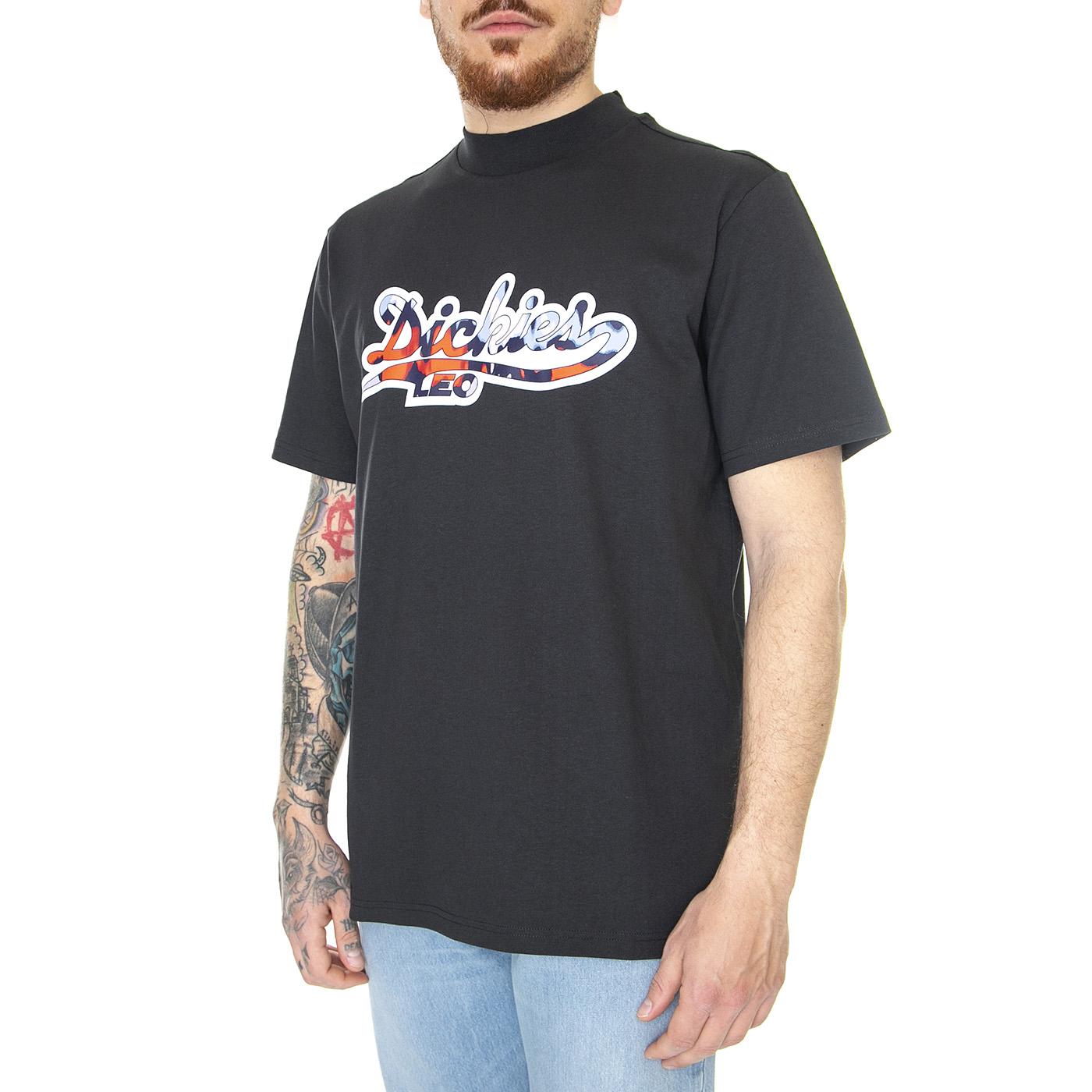 LEO X DICKIES Tee Black - Maglietta Girocollo Uomo Nera DK0A4Y21BLK1  DICKIES 
