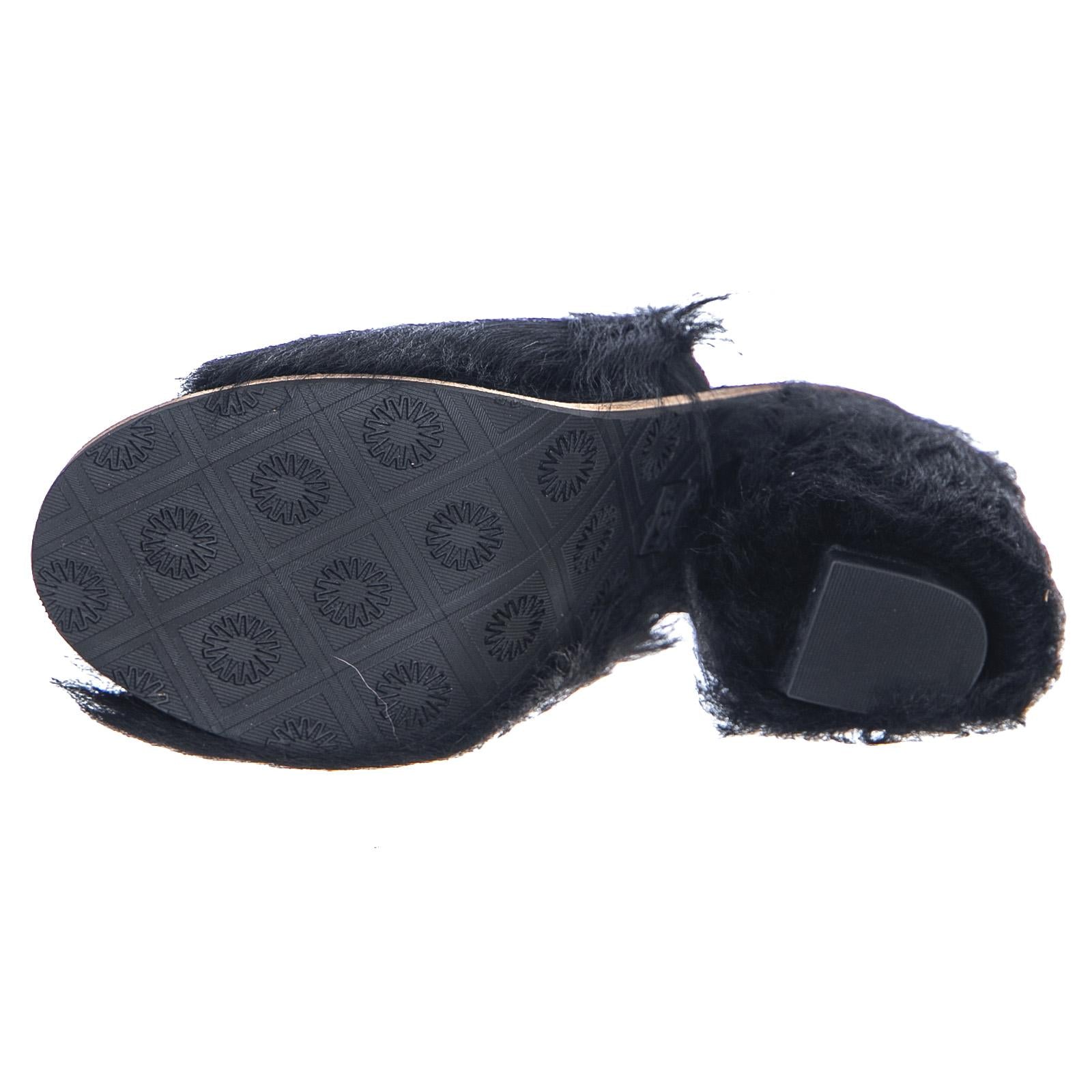 Womens Rosa Fluff Heel Lantana Black Sandals UGSROSAFHBK1095390W  UGG 