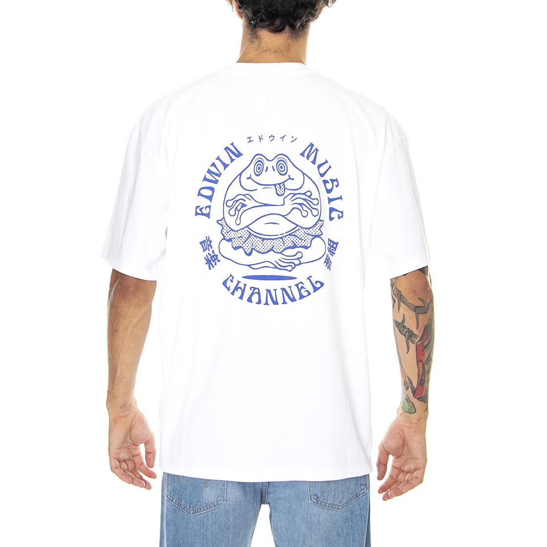 Edwin Music Channel Ts White - Maglietta Girocollo Uomo Bianca I031131.02.67.-02.67  EDWIN 
