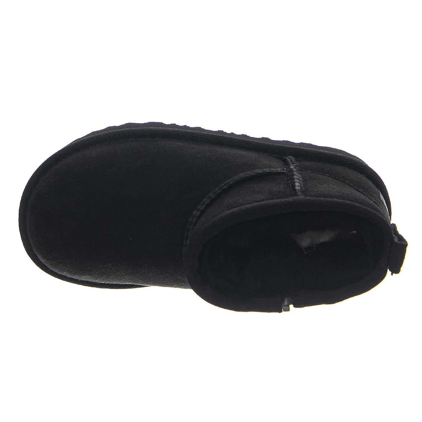 UGG Classic Ultra Mini Black - Scarpe Bambino/Bambina in Pelle Scamosciata Nera 1130750T BLK UGG 