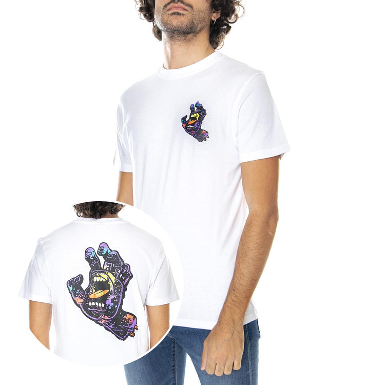 T-Shirt Hand SplatterWhite  SANTA CRUZ 
