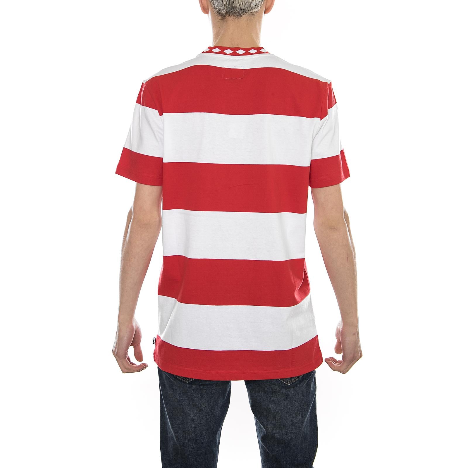 ACE STRIPE SHIRT RED KN00055-RED  HUF 