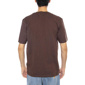 Sign Off Tee Mahogany - Maglietta Girocollo Uomo Marrone 112371484 . WRANGLER 