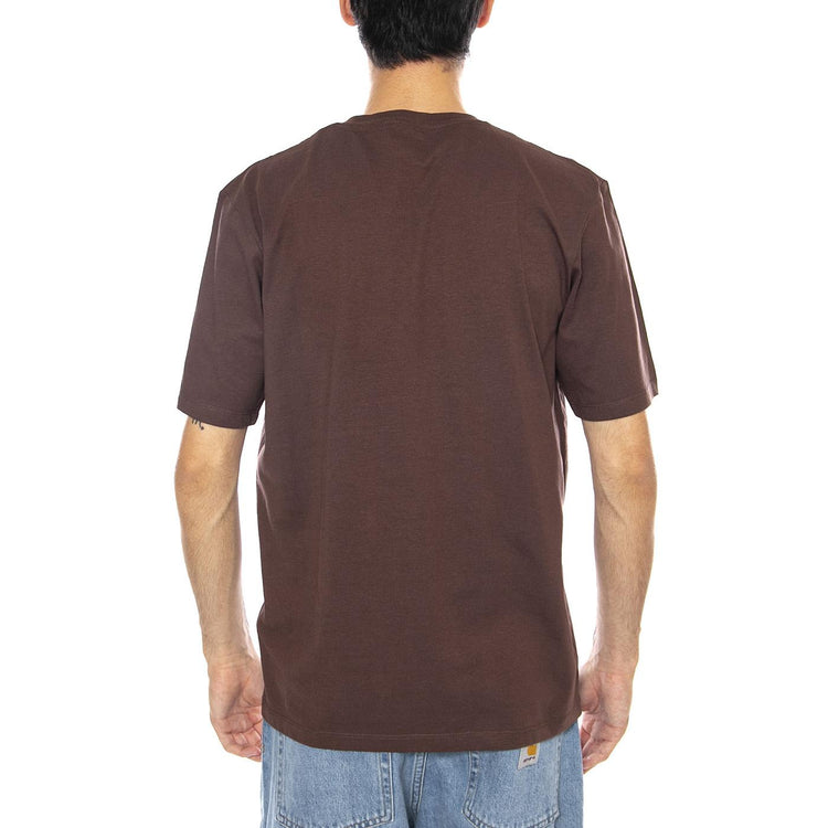 Sign Off Tee Mahogany - Maglietta Girocollo Uomo Marrone 112371484 . WRANGLER 