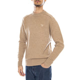Grangetown Merino Crewneck Washed Stone - Maglione Girocollo Uomo Marrone  Uomo BARBOUR