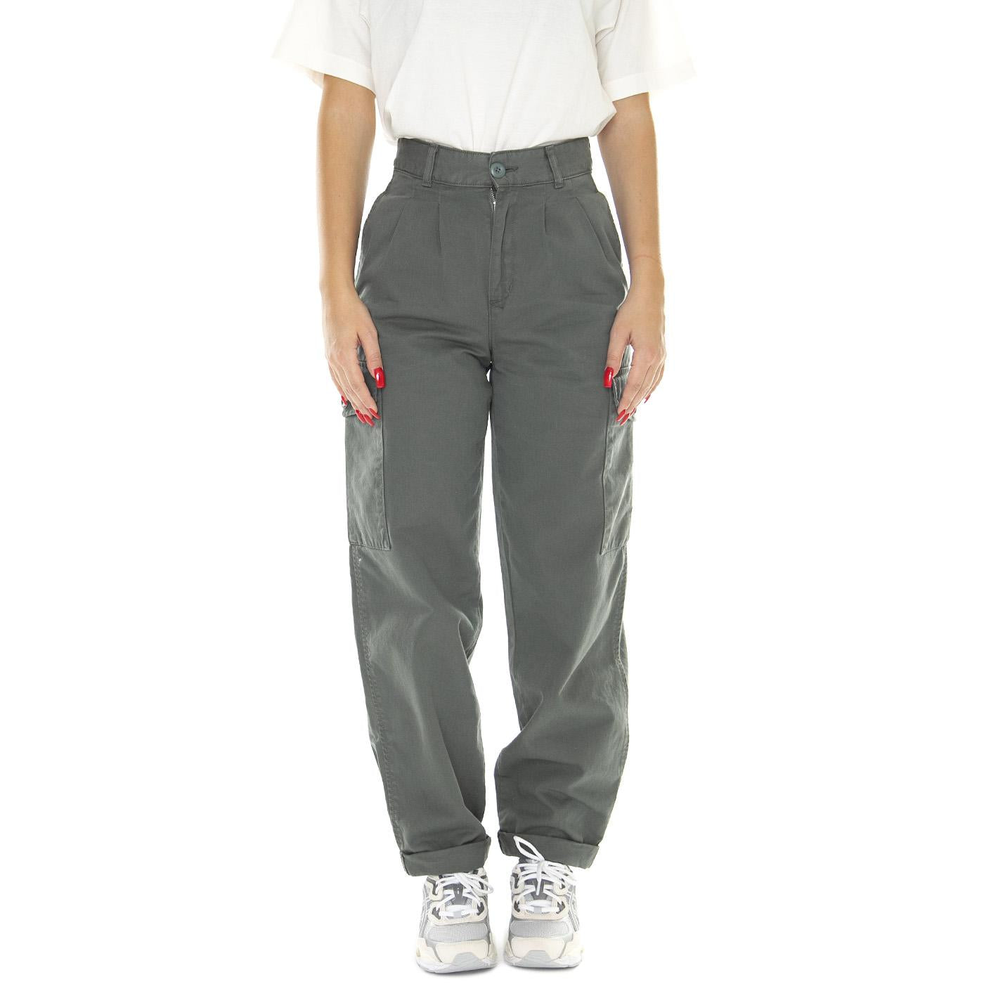 W' Collins Pant Smoke Green /garment dyed I029789.1NDGD  CARHARTT WIP 