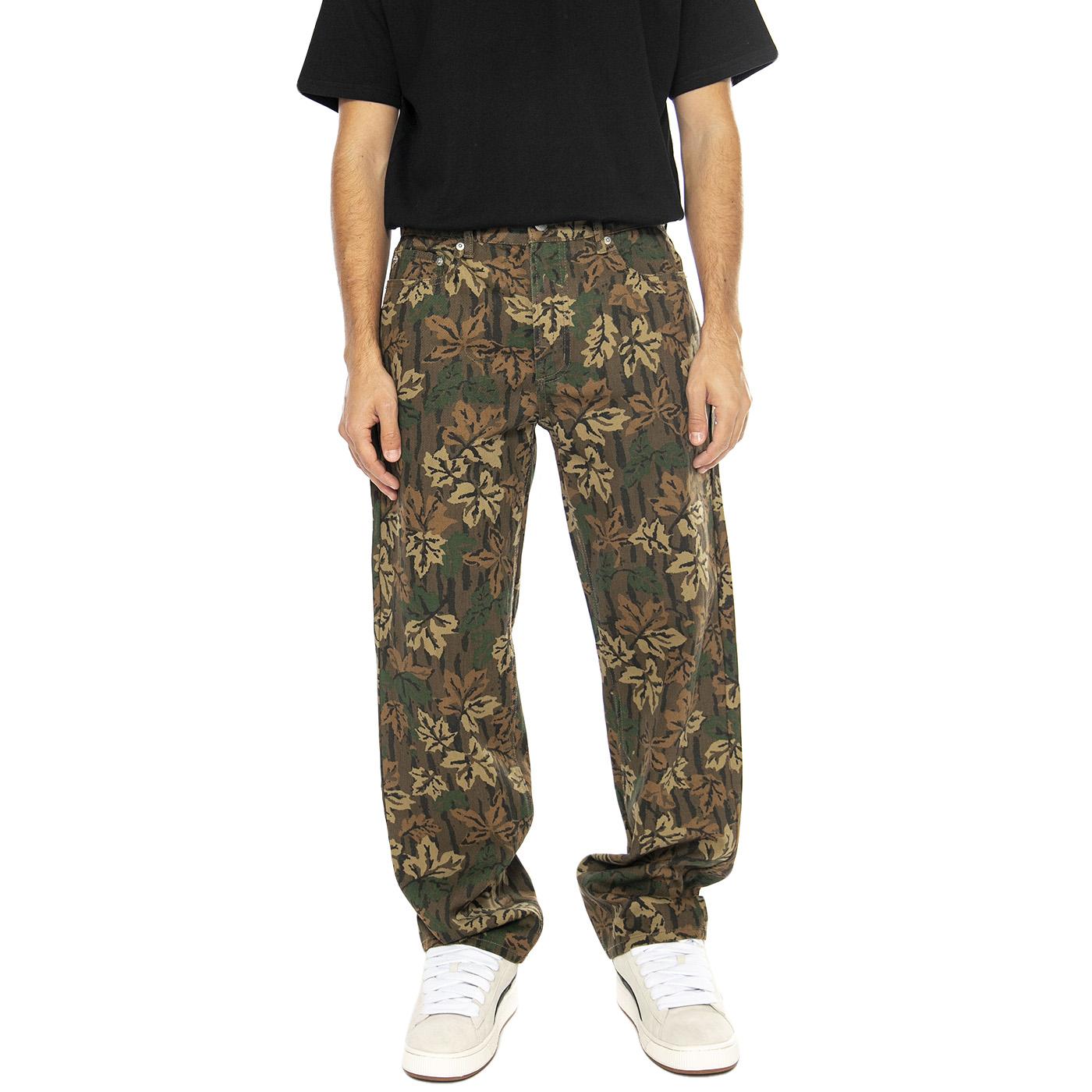 Hardwork Printed Denim Mulled Basil Multi - Pantaloni Denim Jeans Uomo Blu 142010096-MBS  OBEY 