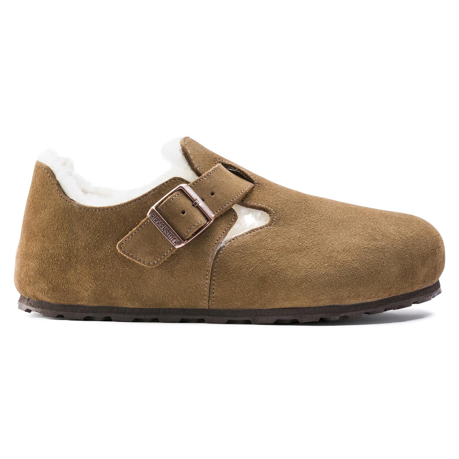 London Shearling - Tea - Scarpe in Pelle Scamosciata Uomo - Calzata Stretta 1014963 . BIRKENSTOCK 
