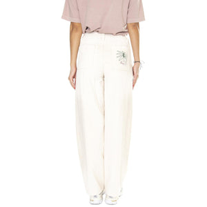 Big Cord Pant Unbleached - Pantaloni Velluto Donna Bianchi 242020101-UBL  OBEY 